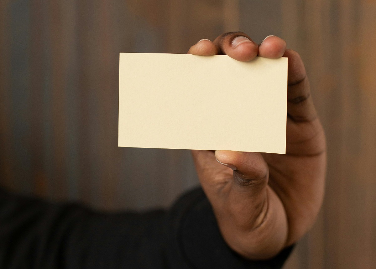 Blank business card
